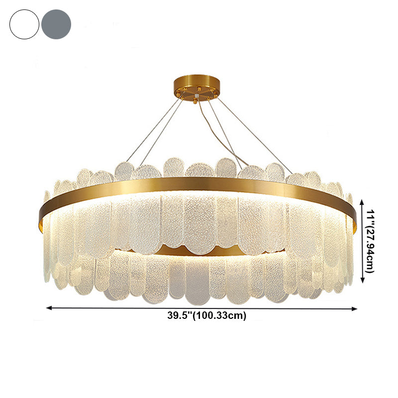Modern Nordic LED Hanging Light Glass Geometric Chandelier for Living Room
