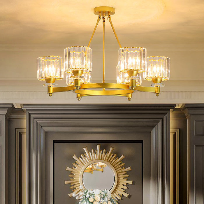 Modern Creative Indoor Pendant Light Crystal Geometric Chandelier