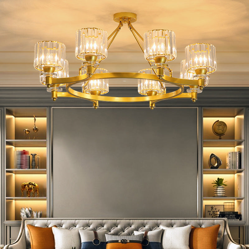 Modern Creative Indoor Pendant Light Crystal Geometric Chandelier