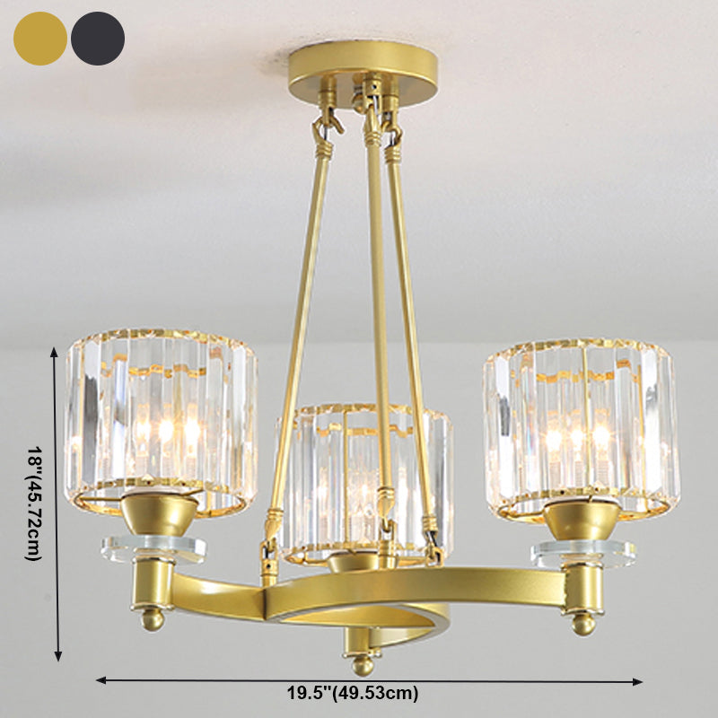 Modern Creative Indoor Pendant Light Crystal Geometric Chandelier