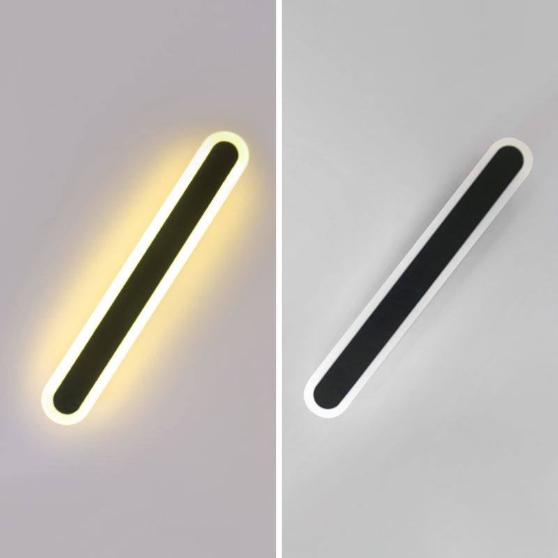 Zeitgenössischer Stil lineare Leuchtenleuchten Metal 1 Light LED -Wandleuchten