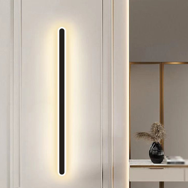 Zeitgenössischer Stil lineare Leuchtenleuchten Metal 1 Light LED -Wandleuchten