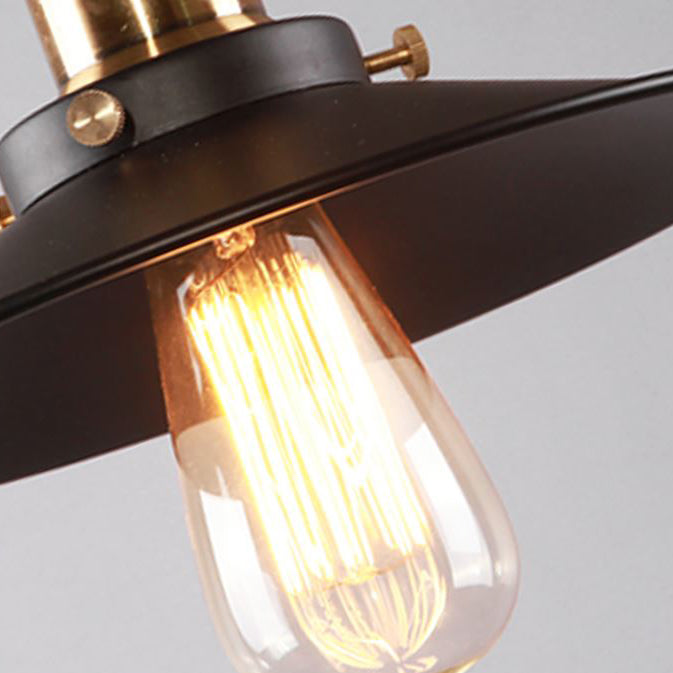 Forma industriale a forma di chiodo in metallo appeso 1 lampada a sospensione leggera in nero per ristorante