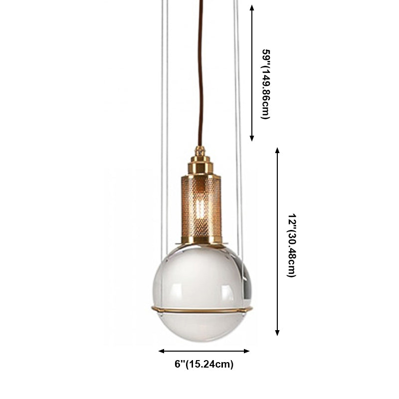 Moderna lampada a sospensione di Luxury Single Light Electroplate Electroplate Globe Apped