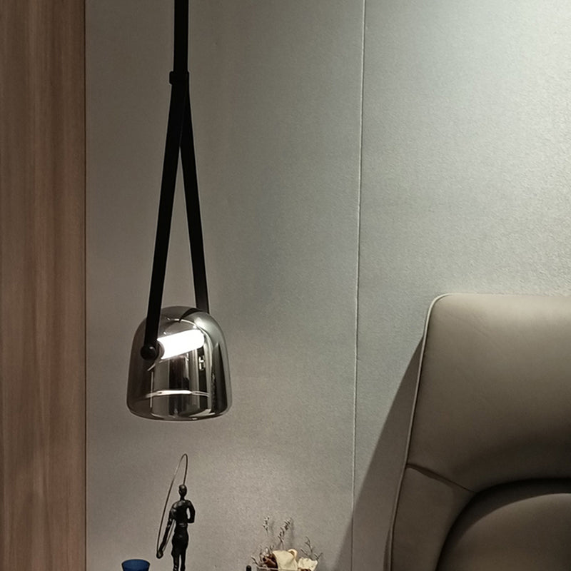 Light a sospensione geometrica a pendente a led artistica moderna con tonalità di vetro
