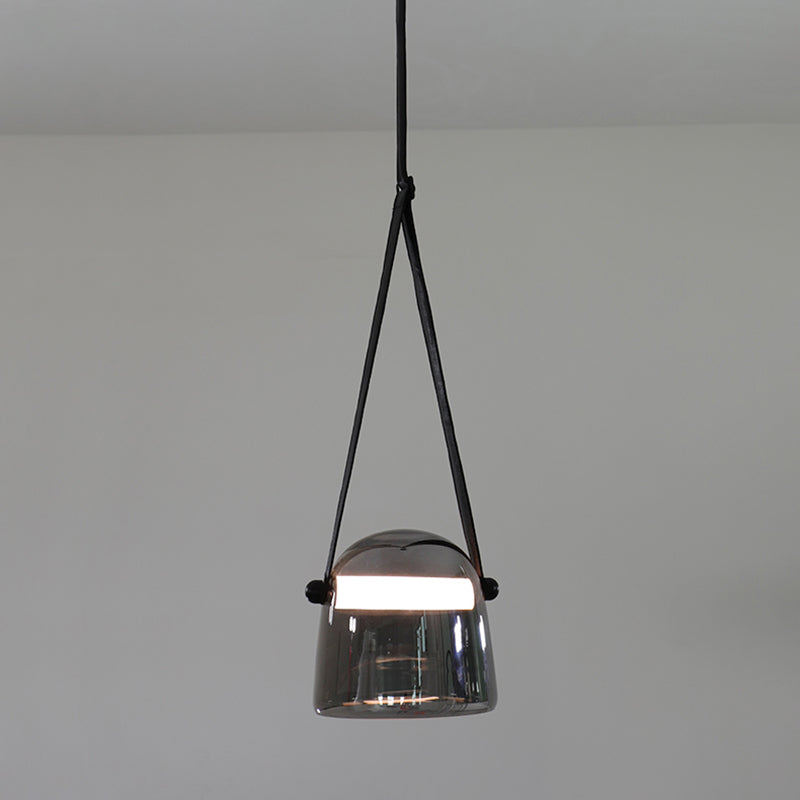 Light a sospensione geometrica a pendente a led artistica moderna con tonalità di vetro