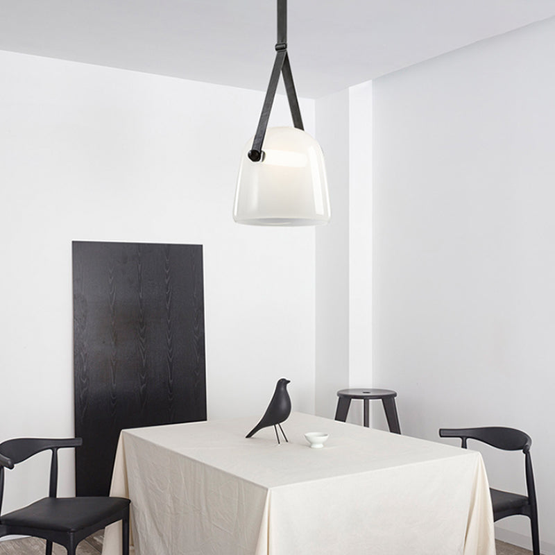 Light a sospensione geometrica a pendente a led artistica moderna con tonalità di vetro