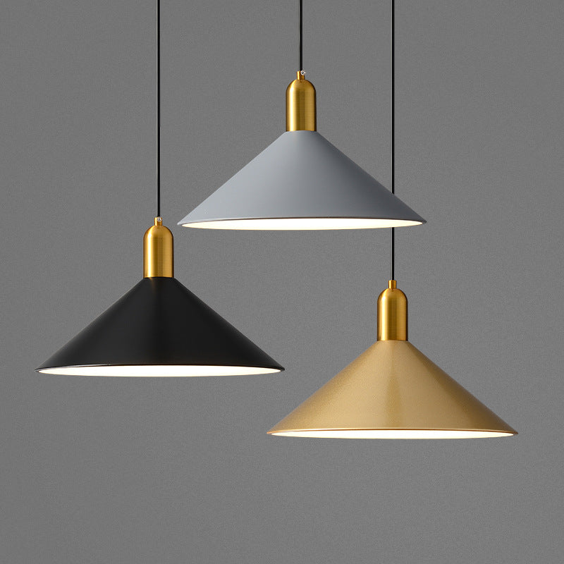 Elektroplate ijzerhanglamp in moderne creatieve stijl taps toelopend indoor hanglampje