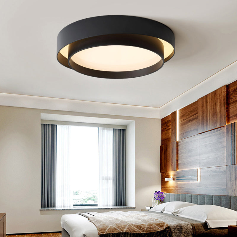 Lacquered Iron LED Ceiling Light in Modern Minimalist Style Acrylic Circular Ceiling Fixture