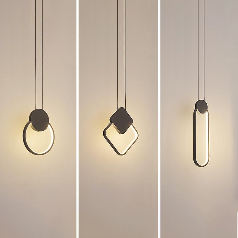 Testa a sospensione nero a testa singola tonalità silicone lampade a sospensione moderna per soggiorno