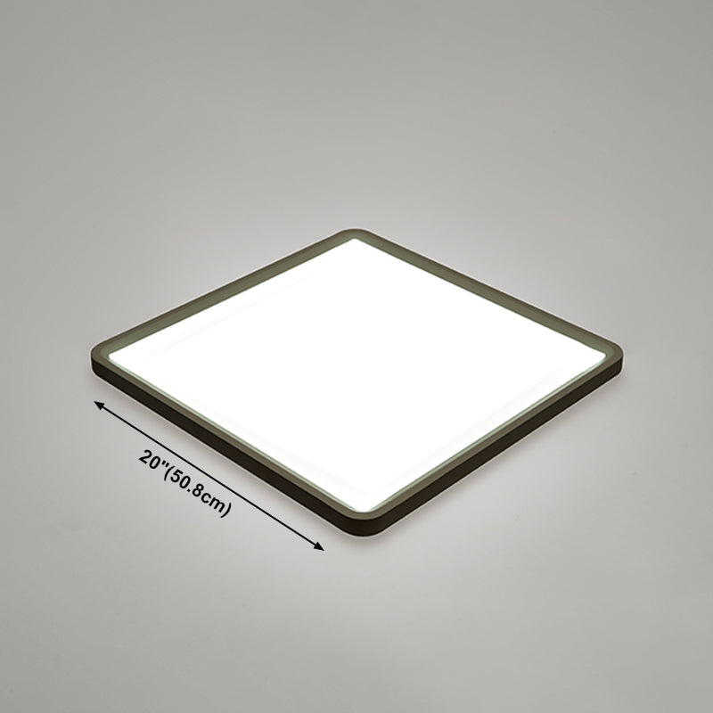 Modern Simplicity Flush Mount Light Black LED Ceiling Light Fixtures for Living Room