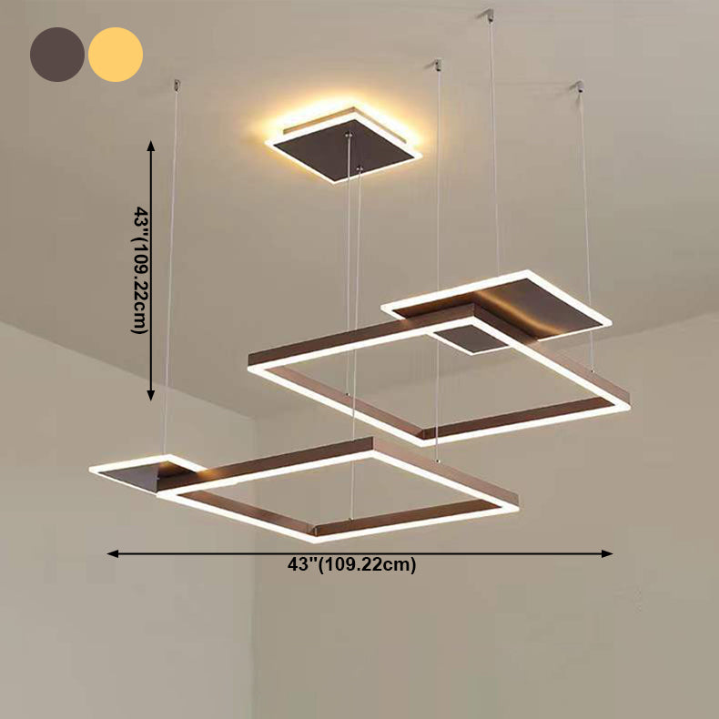 Modern Chandelier Light Fixtures 5-Light Hanging Pendant Lamps with White Acrylic Shade