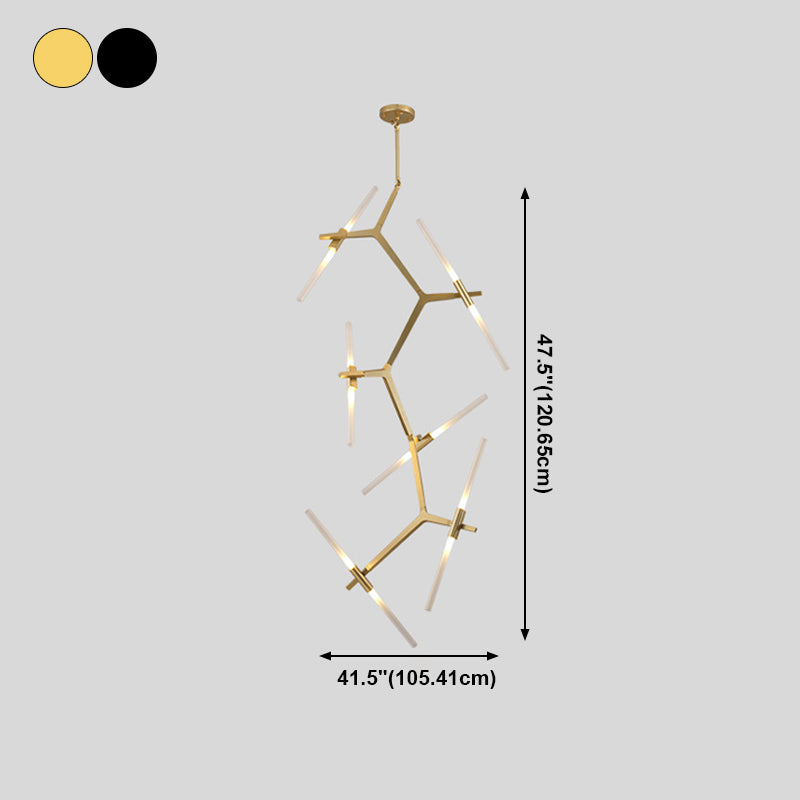 Postmodern Metal Chandelier Branch Shape Chandelier Pendant Lamps for Living Room