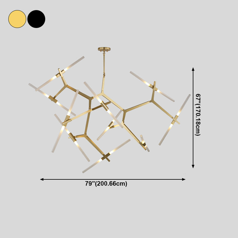 Postmodern Metal Chandelier Branch Shape Chandelier Pendant Lamps for Living Room