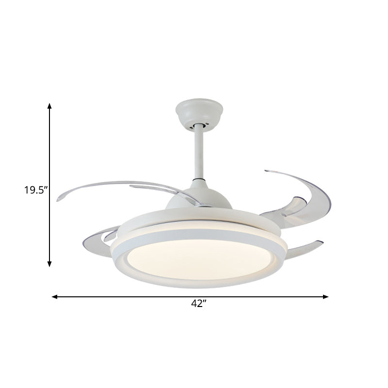 42 "Largeur Simplicité Éclairage de ventilateur de plafond rond