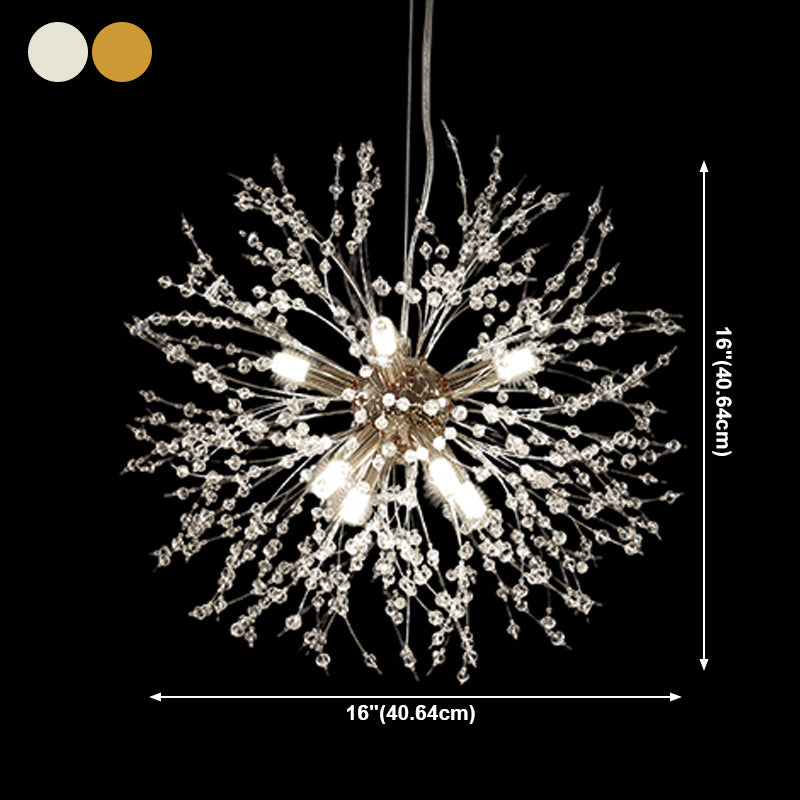 Glowworm Chandelier Light Fixtures Modern Multi-Head Hanging Pendant Lamps for Living Room