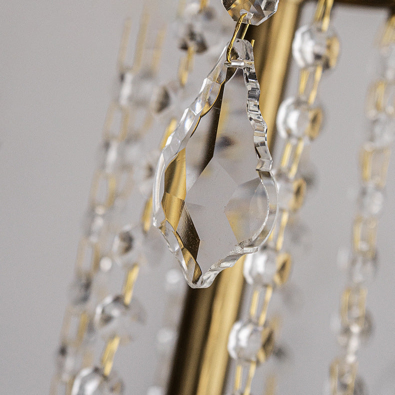 Candle Suspended Lighting Fixture American Style 5-Head Hanging Pendant Lights for Living Room