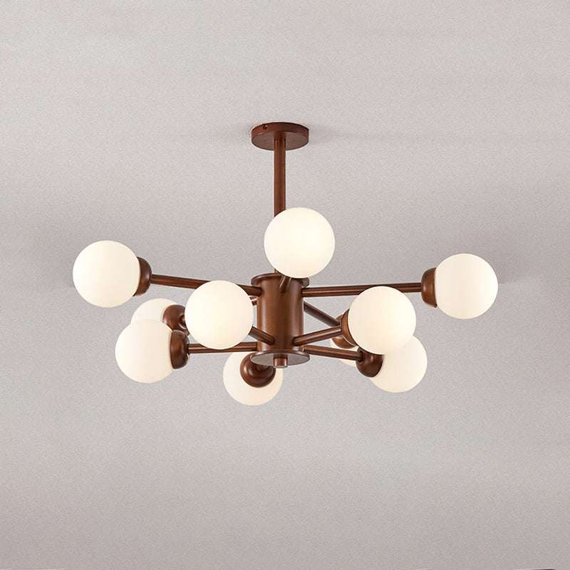 Lámparas de lámpara de lámpara de globo modernas lámparas colgantes colgantes de múltiples cabezas con sombra de vidrio