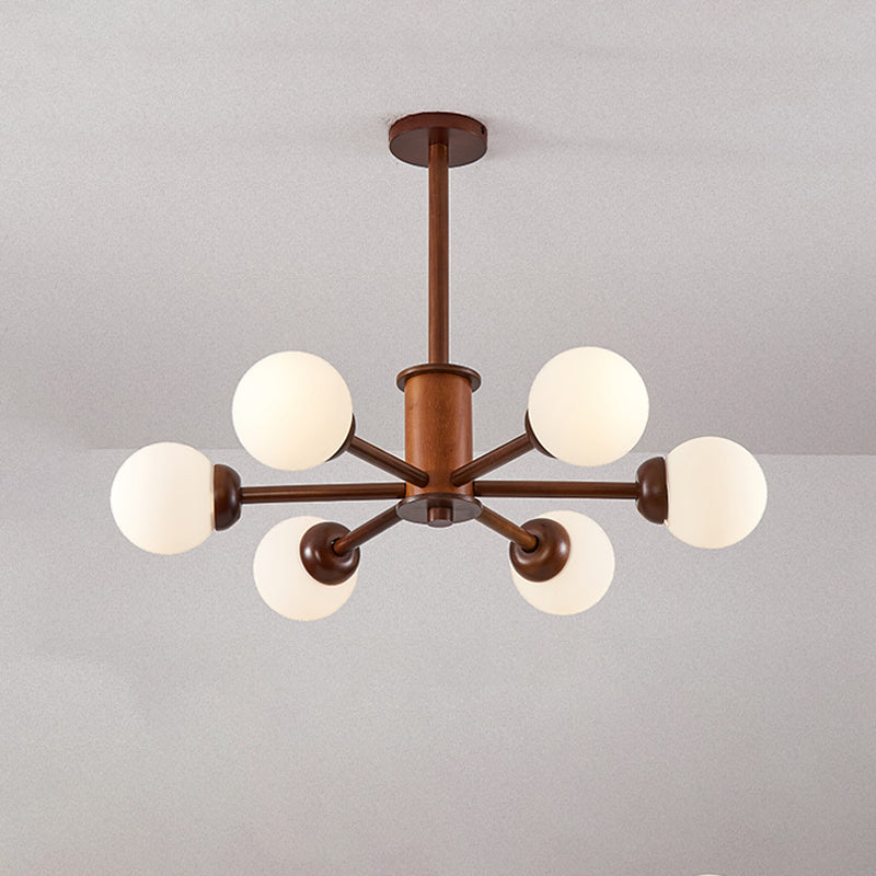 Globe Chandelier Light Fixtures Modern Multi-Head Hanging Pendant Lamps with Glass Shade