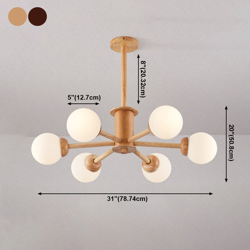 Lámparas de lámpara de lámpara de globo modernas lámparas colgantes colgantes de múltiples cabezas con sombra de vidrio