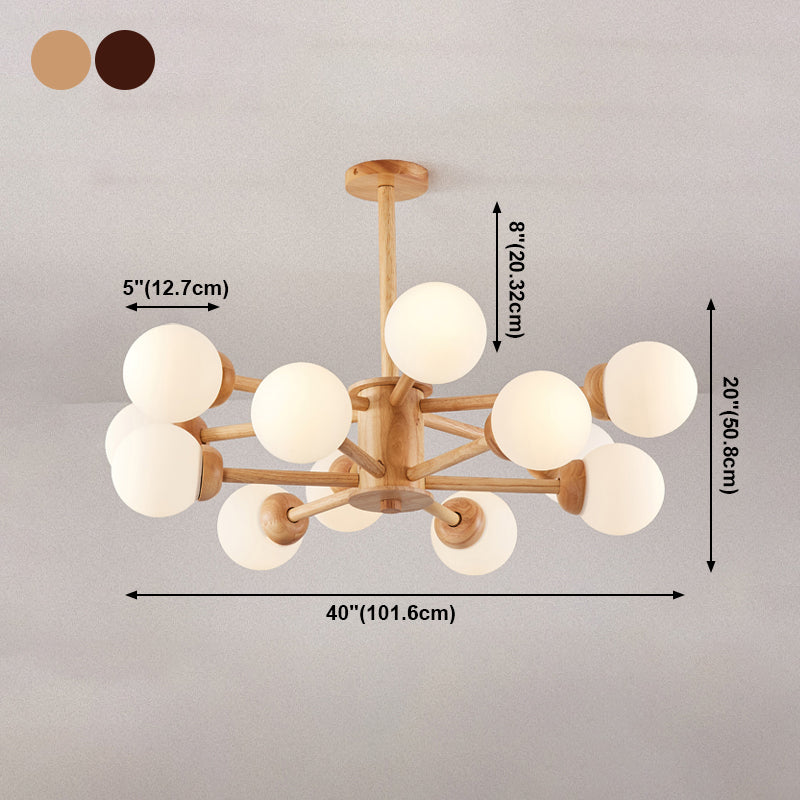 Lámparas de lámpara de lámpara de globo modernas lámparas colgantes colgantes de múltiples cabezas con sombra de vidrio
