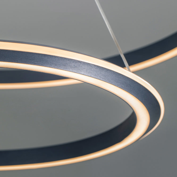 Modern Aluminum Chandelier Multi-Layer Circle 2 Lights Chandelier Pendant Lamps for Living Room