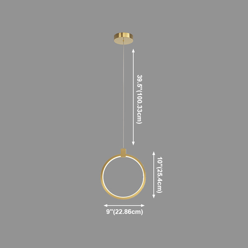 Gouden LED hangende lamp Geometrische minimalistische stijl kristalhangende hanglamp