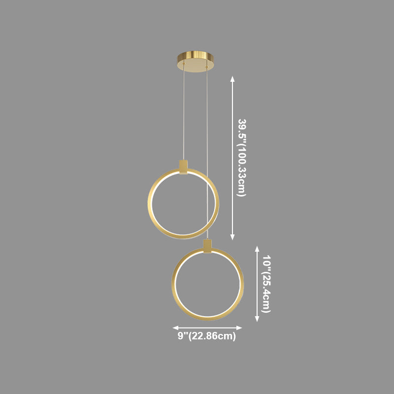 Gouden LED hangende lamp Geometrische minimalistische stijl kristalhangende hanglamp