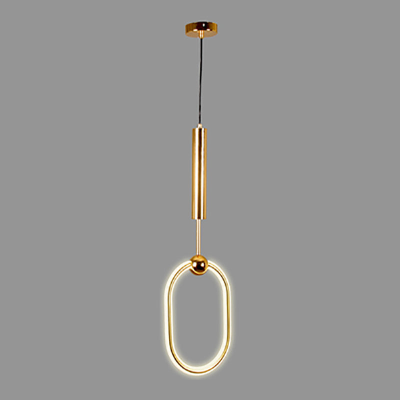 Zeitgenössische Metallhängnisbeleuchtung 1 Leuchtanhänger Beleuchtung in Gold