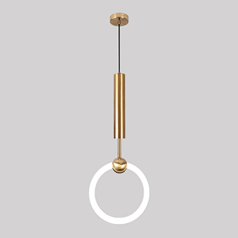 Zeitgenössische Metallhängnisbeleuchtung 1 Leuchtanhänger Beleuchtung in Gold