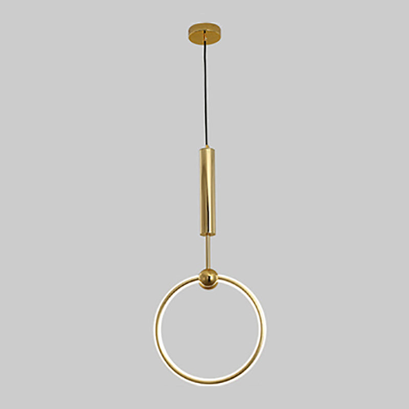 Zeitgenössische Metallhängnisbeleuchtung 1 Leuchtanhänger Beleuchtung in Gold