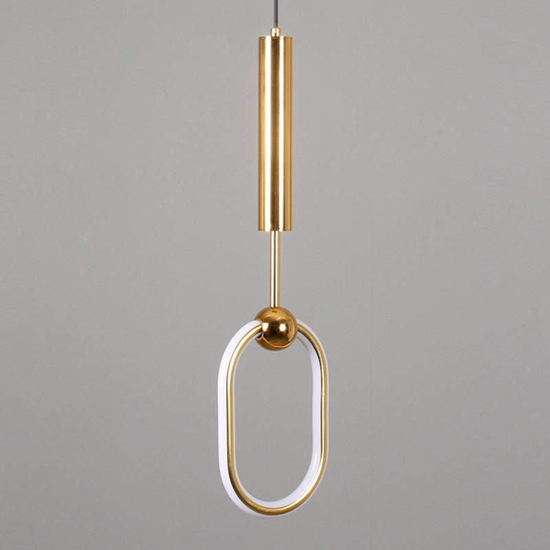 Zeitgenössische Metallhängnisbeleuchtung 1 Leuchtanhänger Beleuchtung in Gold