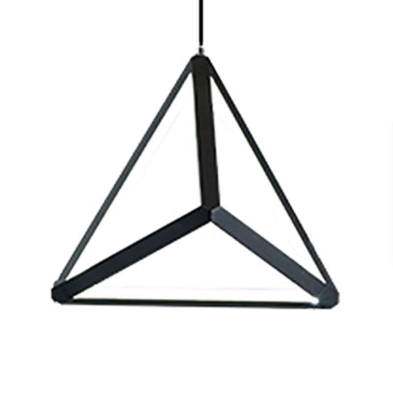 Driehoek hanger lamp hedendaagse stijl lineaire vorm metallic hangend licht