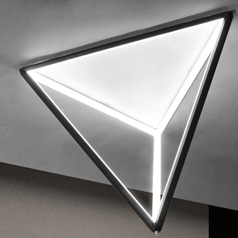 Driehoek hanger lamp hedendaagse stijl lineaire vorm metallic hangend licht