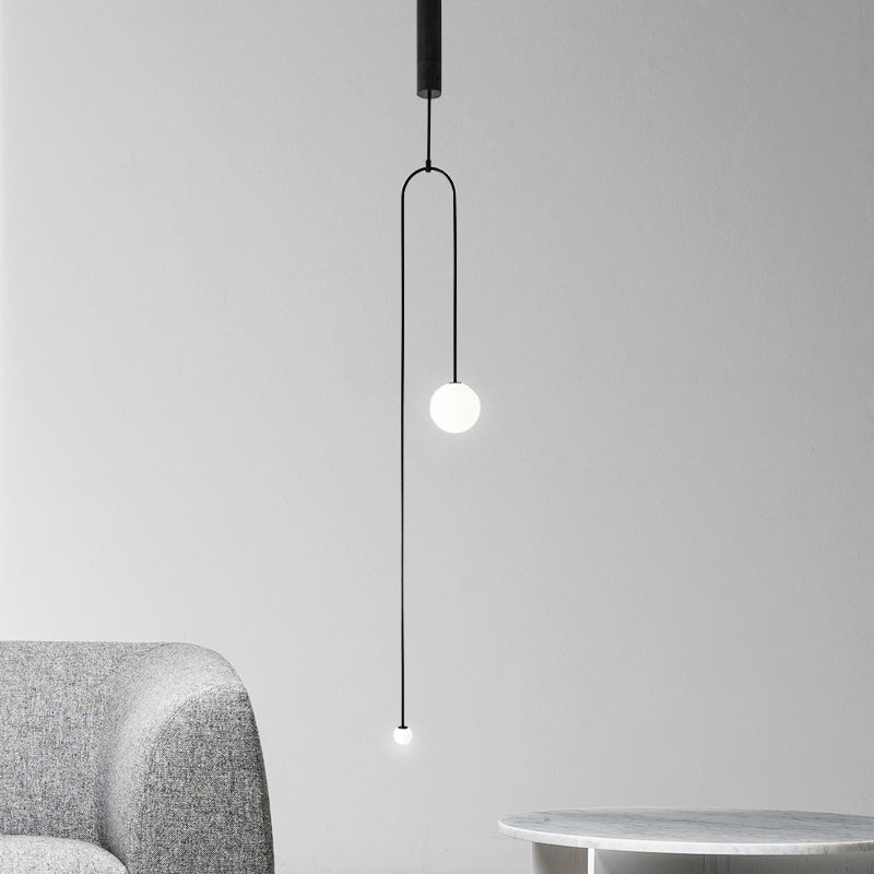 2-licht hanger lamp hedendaagse stijl lineaire vorm metallic hangend licht