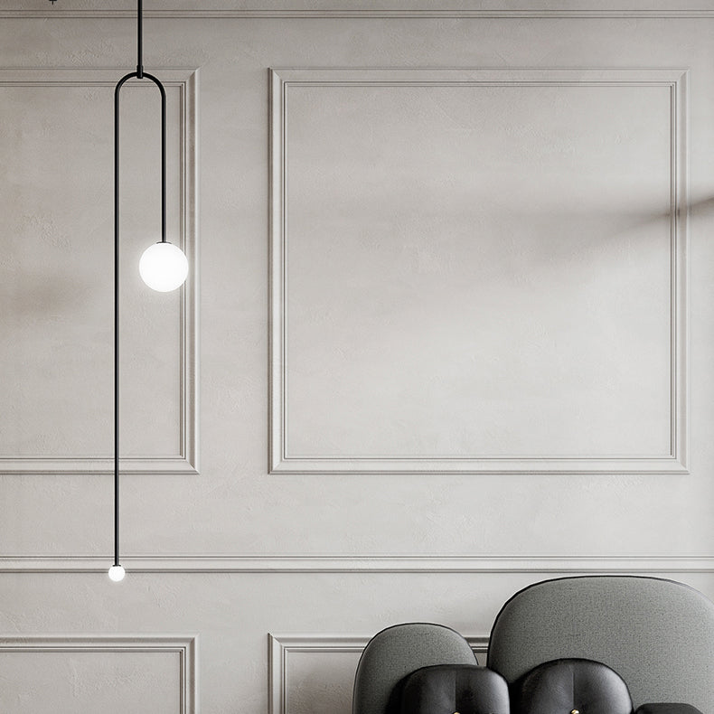 2-licht hanger lamp hedendaagse stijl lineaire vorm metallic hangend licht