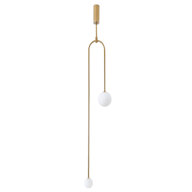 2-licht hanger lamp hedendaagse stijl lineaire vorm metallic hangend licht