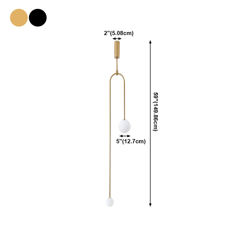 2-licht hanger lamp hedendaagse stijl lineaire vorm metallic hangend licht