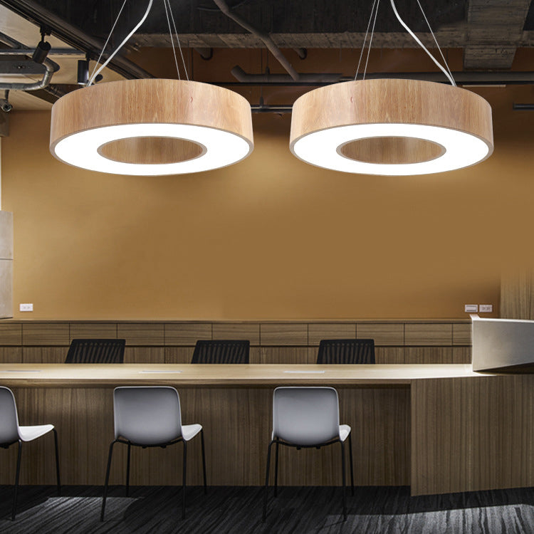 Drum Pendant Lighting Simplicity Modern Round LED Hanging Light Fixtures for Living Room