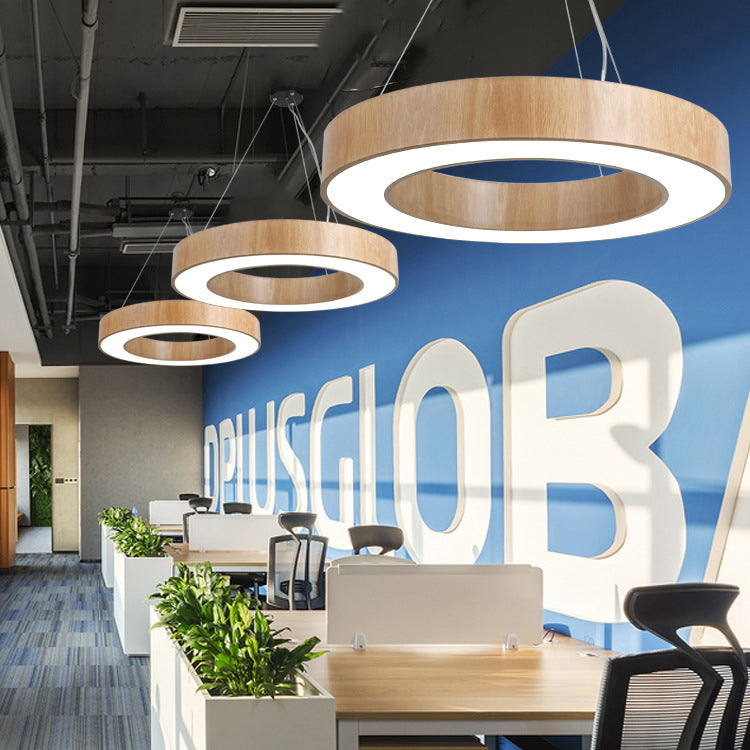 Drum Pendant Lighting Simplicity Modern Round LED Hanging Light Fixtures for Living Room