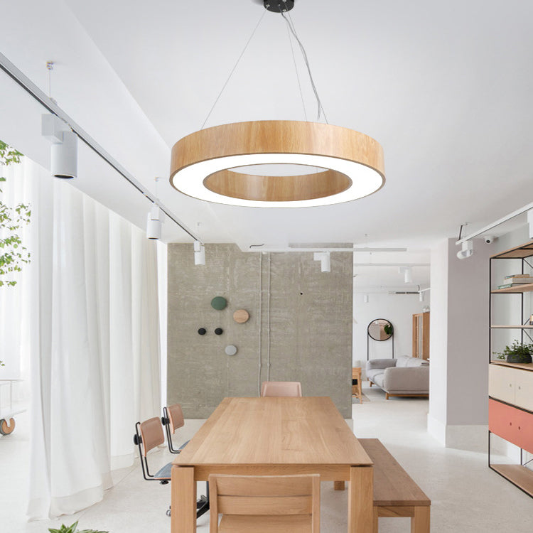 Drum Pendant Lighting Simplicity Modern Round LED Hanging Light Fixtures for Living Room