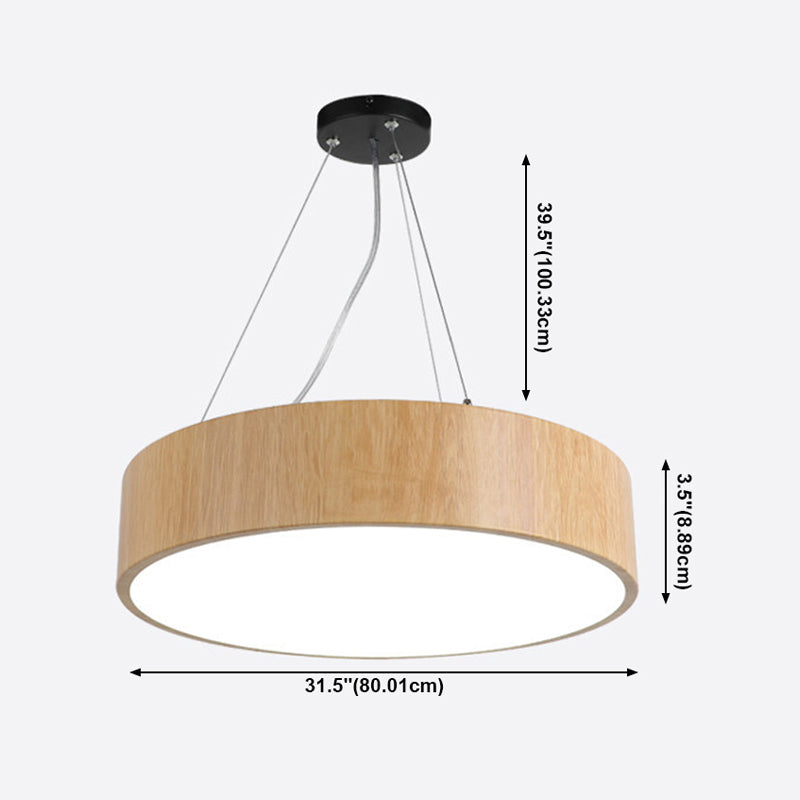 Drum Pendant Lighting Simplicity Modern Round LED Hanging Light Fixtures for Living Room