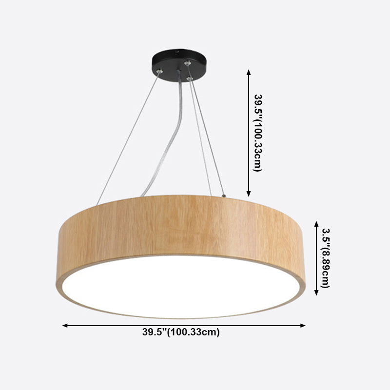 Drum Pendant Lighting Simplicity Modern Round LED Hanging Light Fixtures for Living Room