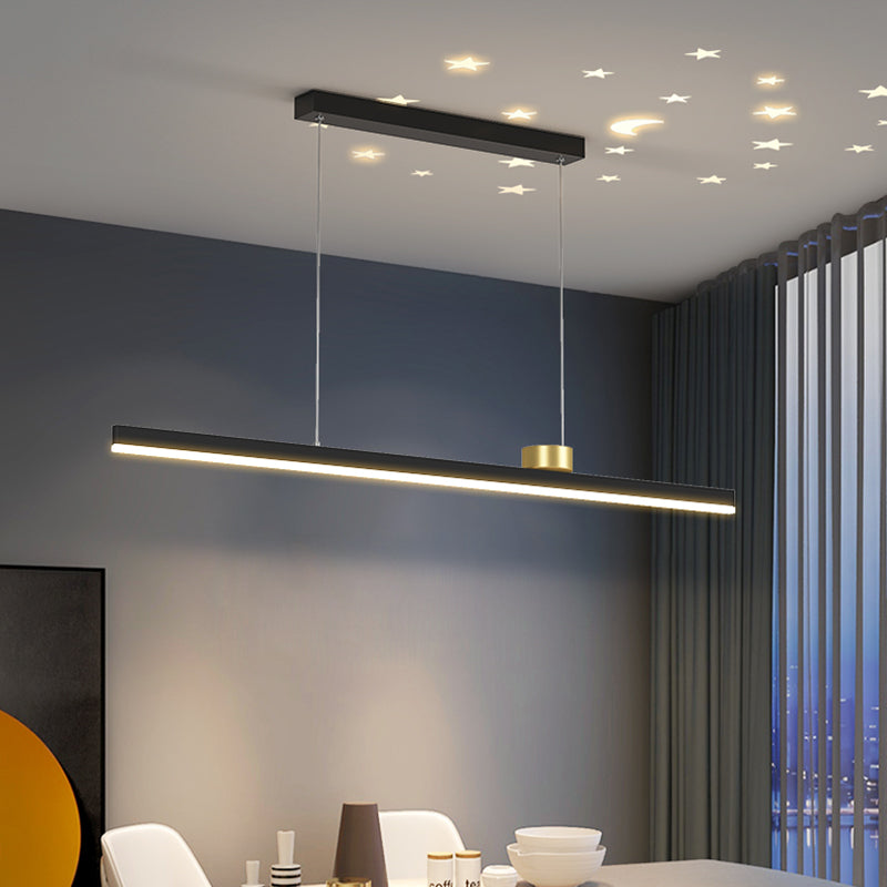 Dining Room LED Island Light Modern Style Kitchen Bar Rectangle Pendant Lamp