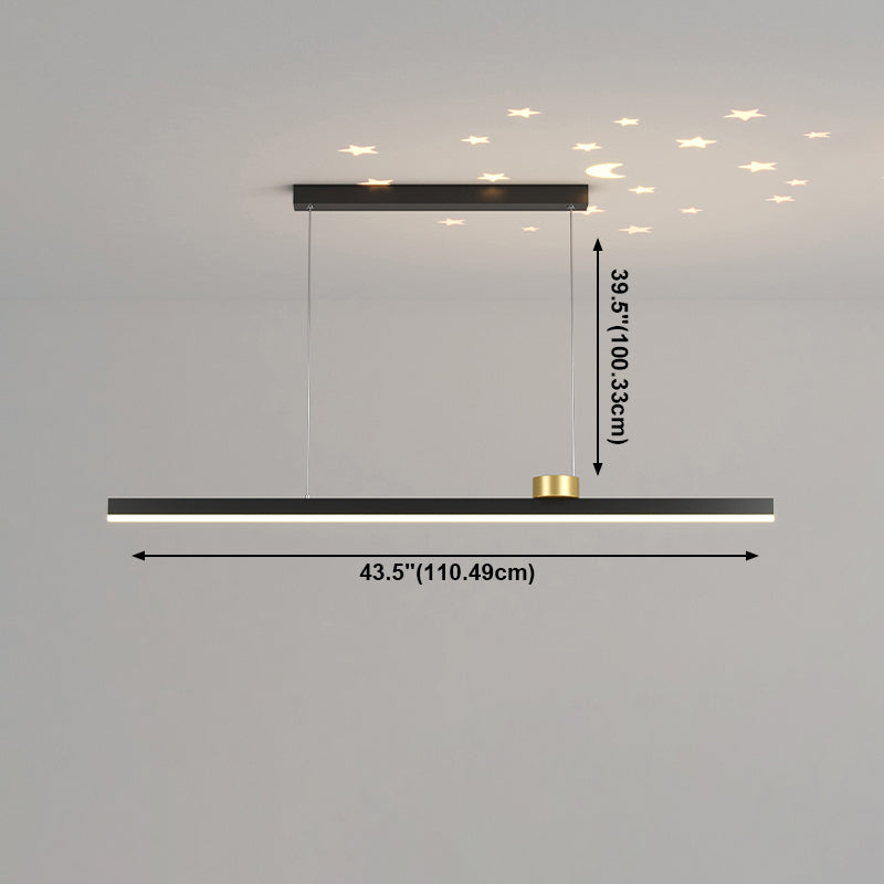 Dining Room LED Island Light Modern Style Kitchen Bar Rectangle Pendant Lamp