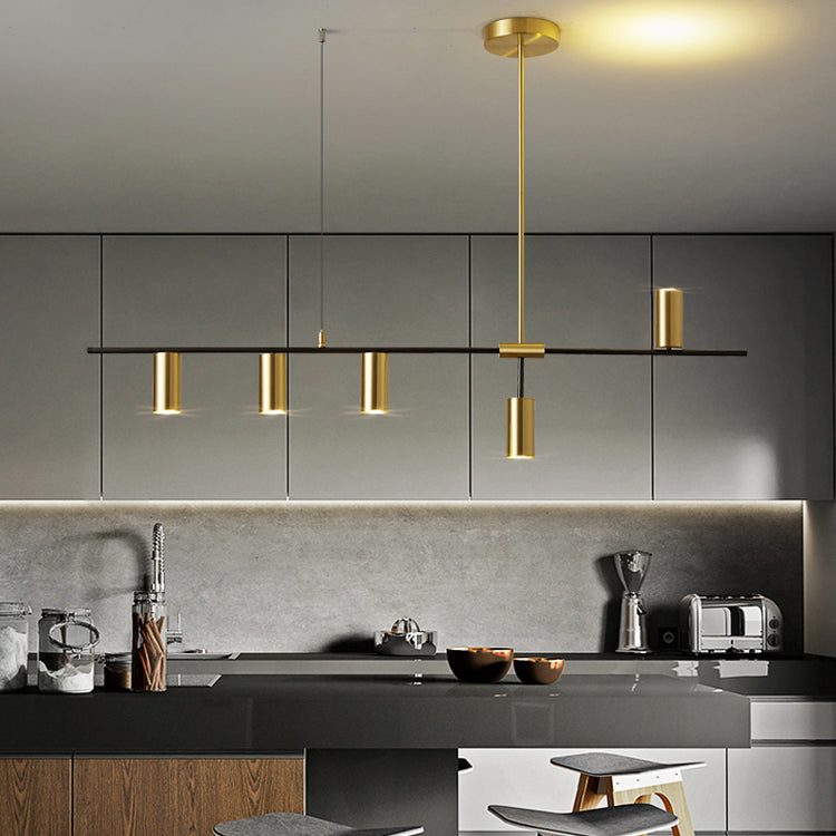 Nordic Simple Dining Table Island Lamp Kitchen Dining Pendant Lamp in Gold