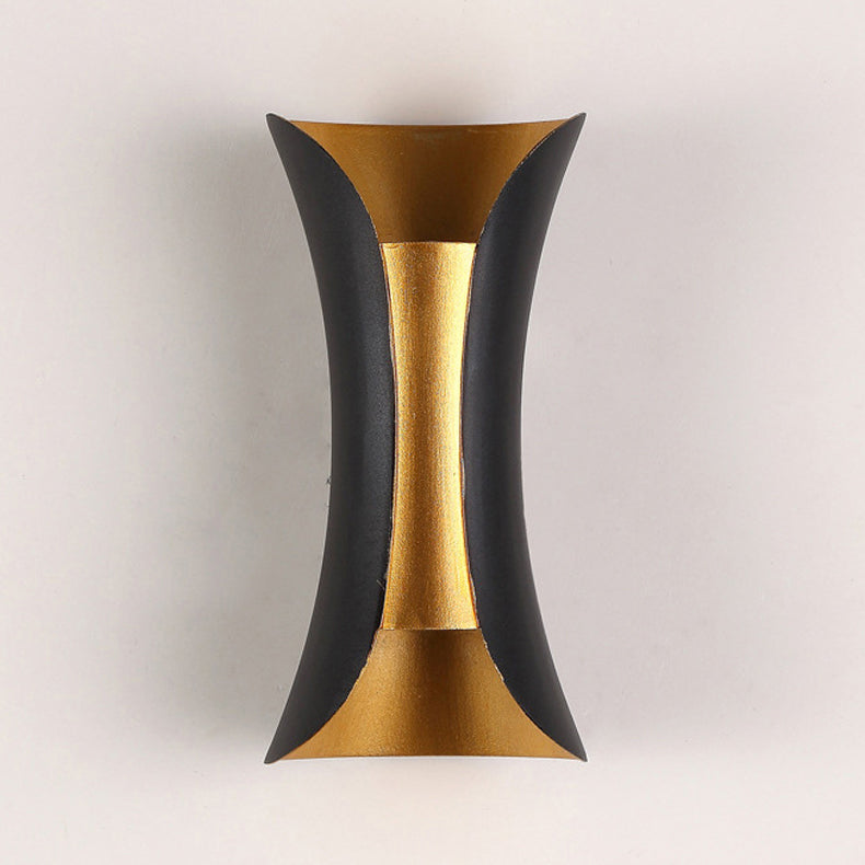 Moderne schwarzgold-wandleuchte LED 2 leichte Wandgewaschenlicht für den Hausgarten