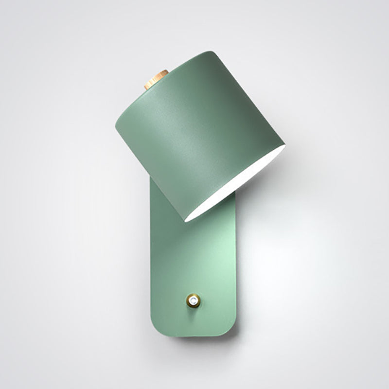 Schlafzimmer einfache Leuchtenleuchten 1 Blub Metall Drehwandmontierte Beleuchtung