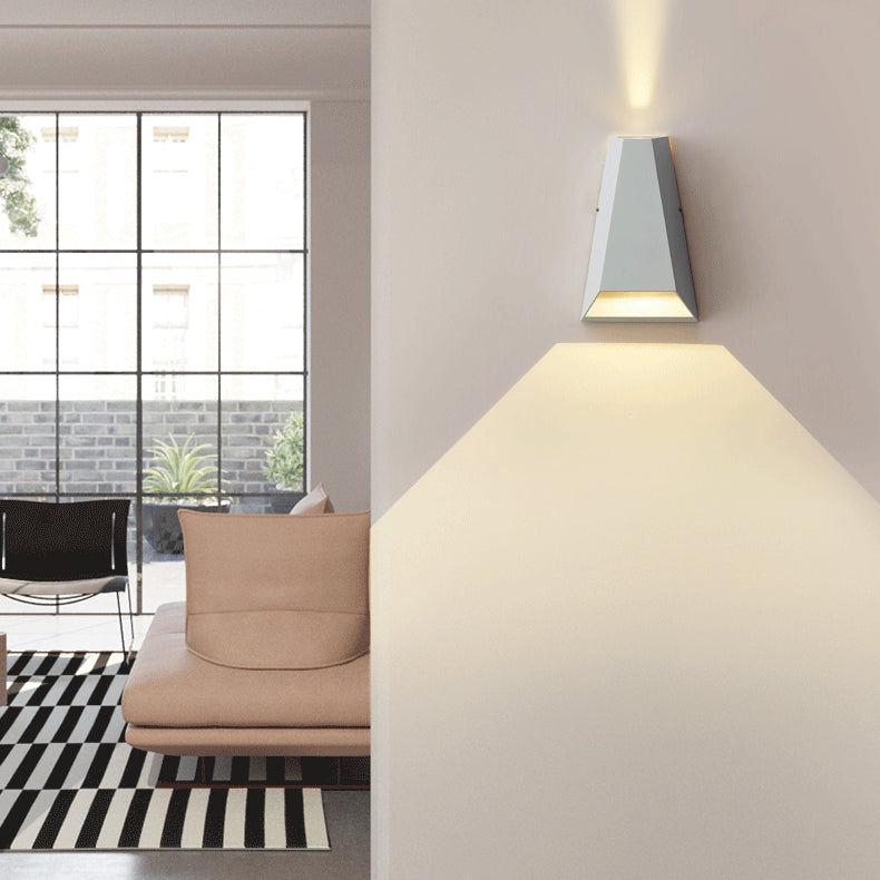 Contemporáneo de pared geométrica de metal LED dos luz de lavado de pared ligera para sala de estar