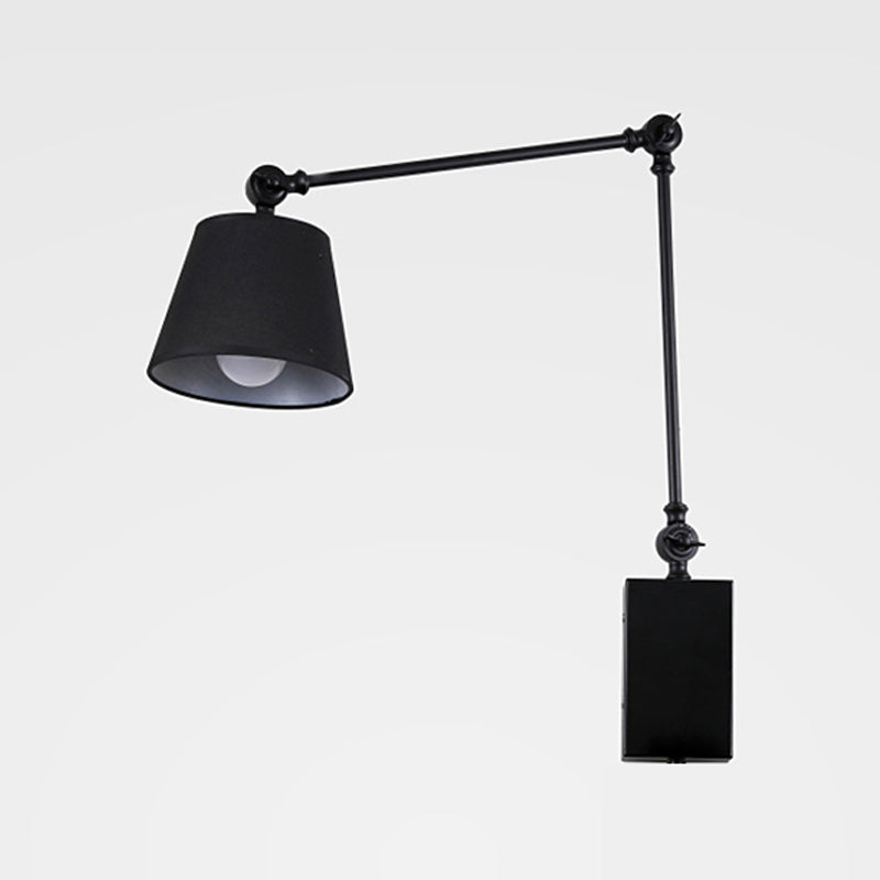 Style moderne mural léger tissu grad lampe applicable réglable pour chambre à coucher